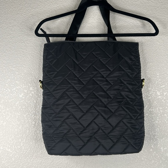 Athleta Black Mesh Quilted Casual Tote Bag - Picture 4 of 10